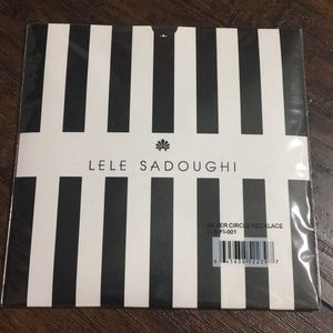 LeLe Sadoughi Silver Circle Necklace